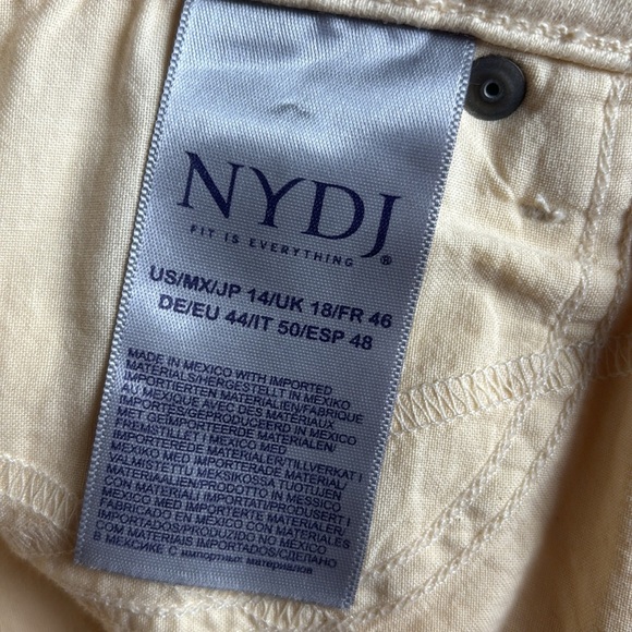 NYDJ Ami Skinny in Light Yellow Size 14 EUC - Picture 4 of 9